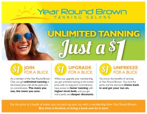 Unlimited Tanning $1