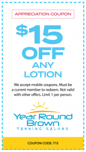 YRB Lotion Appreciation Coupon $15 Off